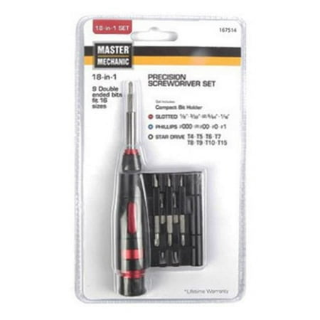 

Hangzhou Great Star Industrial 167514 18 in 1 Master Mechanic Precision Screwdriver Set