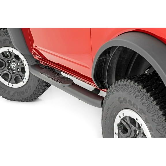 Rough Country Black Oval Steps for 2021-2025 Ford Bronco | 2-Door - 21012
