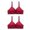 Wine, variant on Soft Bras for Women Wire-Free Full-Coverage Bra Feature V-Neck Full-Figure Bra Style W-1339 Hook and Eye Closure Exercise Bras Black 40