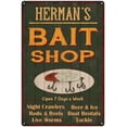 thumbnail image 1 of HERMAN'S Green Bait Shop Man Cave 12 x 18 Matte Finish Metal 112180027186, 1 of 1