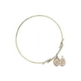 thumbnail image 2 of 8 1/2 inch Round Double Loop Bangle Bracelet w/ St. Sebastian/Tennis in Gold-Filled, 2 of 3
