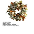 thumbnail image 3 of Pink Season Fall Front Door Decoration Fall Pumpkin Wreath Front Door Rustic Autumn Harvest Garland with Maple Leaves Berries Halloween Thanksgiving for Farmhouse, 3 of 8