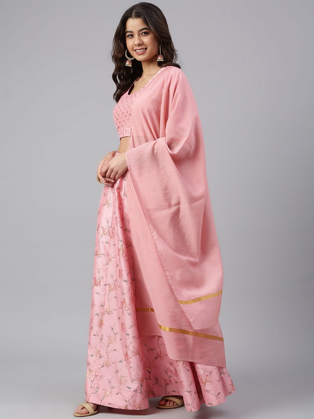 lehenga blouse with 3 4 sleeve