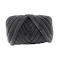 thumbnail image 4 of Chunky Yarn,Velvet Chunky Yarn for Crocheting Knitting,Weight Yarn Hand Knitting Blanket Bulky Yarn,Jumbo Tube Giant Yarn Tubular Weaving Washable,Arm Knit Yarn Tapestry Hand Knit Dark Gray, 4 of 8