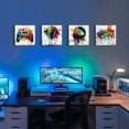 thumbnail image 6 of Game Wall Decor Gaming Art Graffiti Gamepad Headphones Canvas Pictures Gamer Room for Boys Street Pop Bedroom Dorm Playroom Cave Teen Men Cool Video Painting Modern Artwork 12x12'''' 4 Pcs, 6 of 6