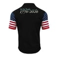 thumbnail image 4 of Domuza Fourth Of July Shirts Polo for Men American Flag Graphics Casual Lapel Short Sleeve Button Down Shirts Summer 2026 Trendy Comfy Relaxed Fit Tops Black 2XL, 4 of 4