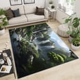 thumbnail image 2 of Landscape Rugs for Bedroom - Waterfall Rug, Greenery Carpet for Living Room, Natural Landscape Area Rugs, Scenery Carpet, Waterfall Home Decor & Gifts 3x5ft, 2 of 6