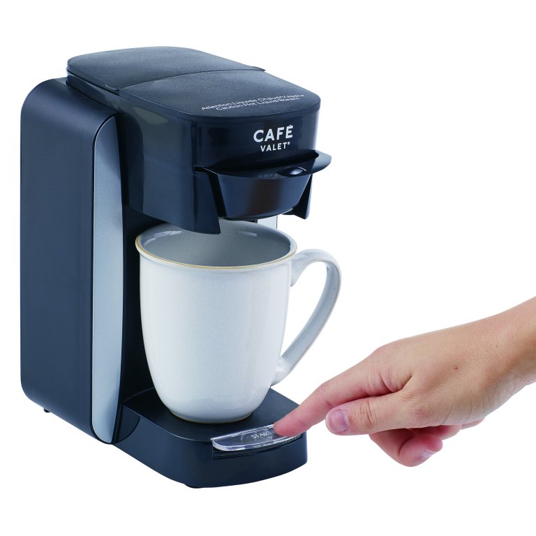 Café Valet Single Serve Coffee Maker, Brews 10 Ounces of Coffee or Hot  Water, Compatible Coffee Packs