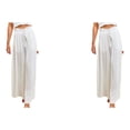 thumbnail image 2 of Pantalones fluidos Sonducket Moda de mujer Blanco M 1, 2 of 6