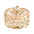 thumbnail image 2 of Crystal Jewelry Box Gold Trinket Box Decorative Treasure Case for Rings Keepsake 10cmx9.5cm, 2 of 7