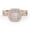 Rose Gold, variant on Infinity Double Halo Solitaire Engagement Ring for Women, 1.00 Carat (ctw) Princess And Round Lab Grown Diamond Ring In 10K Solid Yellow Gold F-G, VS-SI Quality Ring Size-10