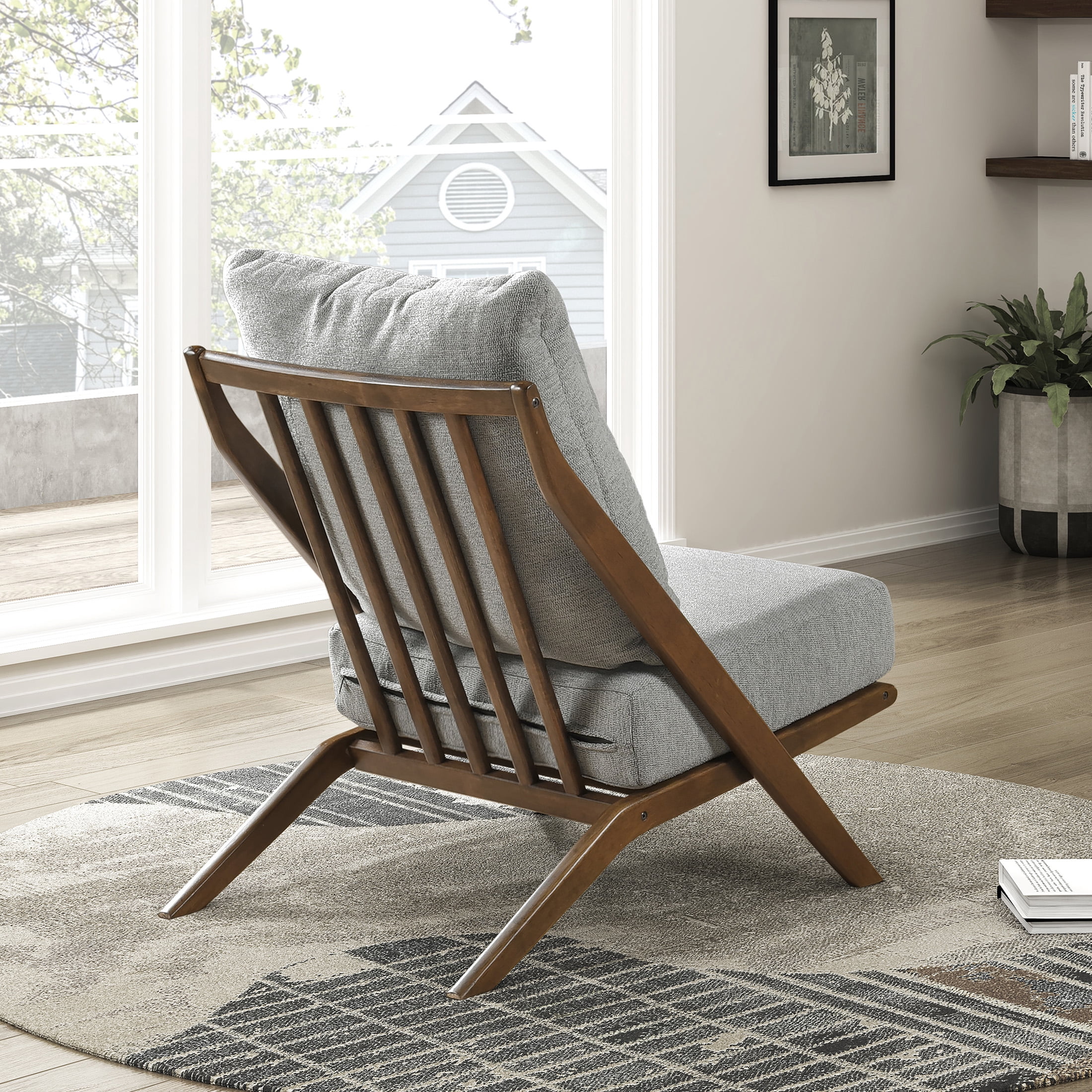 OakvillePark Ovela Textured Fabric Accent Chair, Gray