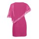 thumbnail image 5 of Vestido de lentejuelas con hombros al aire para mujer talla grande - Gasa asimétrica, cuello en V, elegante para fiestas/bodas, 5 of 5