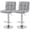 Gray, variant on CONCETTA Bar Stools - Set of 2 Adjustable Swivel PU Leather Counter Seats, Black