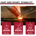 thumbnail image 2 of ARCCAPTAIN TIG Torch for ARC160 MIG130, WP-17V Air-cooled Argon TIG Welding Torch with 13-FT Red Air Hose and 10-25mm Connector, Lift Tig Torch 150amp with 13-FT Cable, 2 of 8