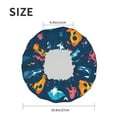 thumbnail image 4 of KLL Ocean Floor Animals Pattern Shower Cap & Bath Cap for Women,Reversible Oversized Waterproof Shower Caps for all Hair Lengths,Elastic Reusable Bathing Hair Cap, 4 of 6