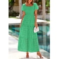 thumbnail image 3 of Vestido PRETTYGARDEN Verano 2025 con ojales, cuello cuadrado, manga abullonada, 3 of 9