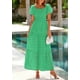 thumbnail image 3 of Vestido PRETTYGARDEN Verano 2025 con ojales, cuello cuadrado, manga abullonada, 3 of 9
