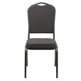 thumbnail image 6 of BizChair 4 Pack Crown Back Stacking Banquet Chair in Gray Fabric - Silver Vein Frame, 6 of 14
