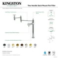 thumbnail image 7 of Kingston Brass KS3707CG Fuller Deck Mount Pot Filler Faucet, Brushed Brass, 7 of 7