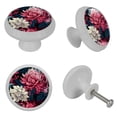 thumbnail image 4 of Ink Plant Fluorescent Drawer Pulls with Screws - Round 4-Pack - Glow-in-the-Dark Knobs - Suitable for Cabinets, Wardrobes, Dressers - Furniture Decor - Door Handles, Drawer Hardware, 4 of 6