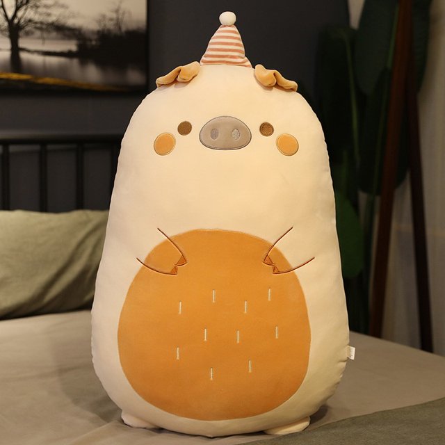 Suave dinosaurio muñecos de peluche oso pingüino juguetes de peluche Animal almohada Kawaii 45 cm 60 cm 80 cm muñeca algodón niña niño niños juguete para niños almohadas de lecturazhangyuxiangPig+60cm zhangyuxiang unisex