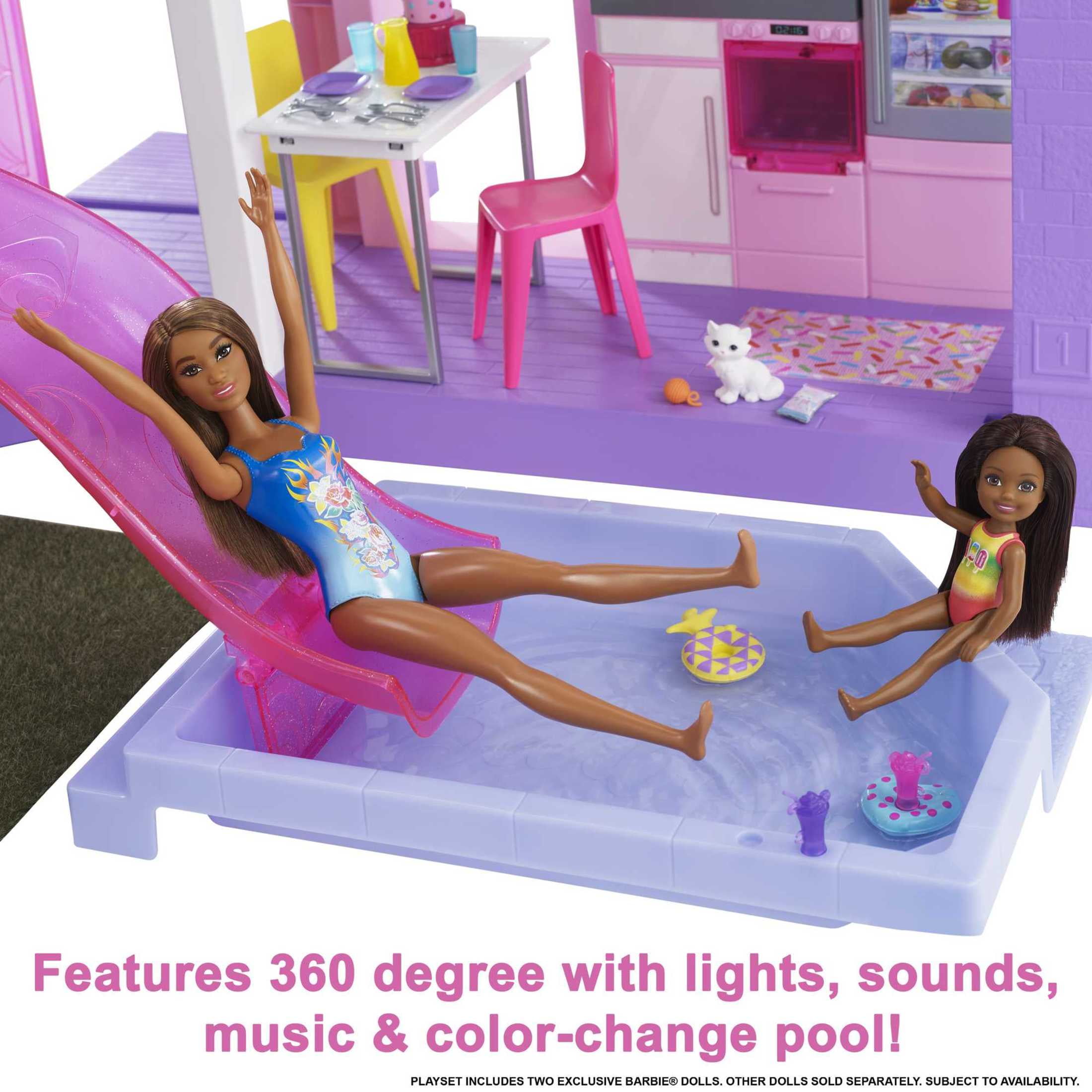 Barbie Deluxe Special Edition 60th DreamHouse Playset with 2 Dolls, Car & 100+ Pieces