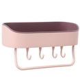 thumbnail image 1 of Billuyoard Estante de cocina para baño, estante de baño montado en la pared, soporte de almacenamiento, organizador de plástico para inodoro, toallero, Juegos de accesorios de baño Rosado morado Billuyoard HA000469-04B, 1 of 1