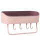 thumbnail image 1 of Kearding Estante de cocina para baño, estante de baño montado en la pared, soporte de almacenamiento, organizador de plástico para inodoro, toallero, Juegos de accesorios de baño Rosado morado Kearding HA000469-04B, 1 of 1