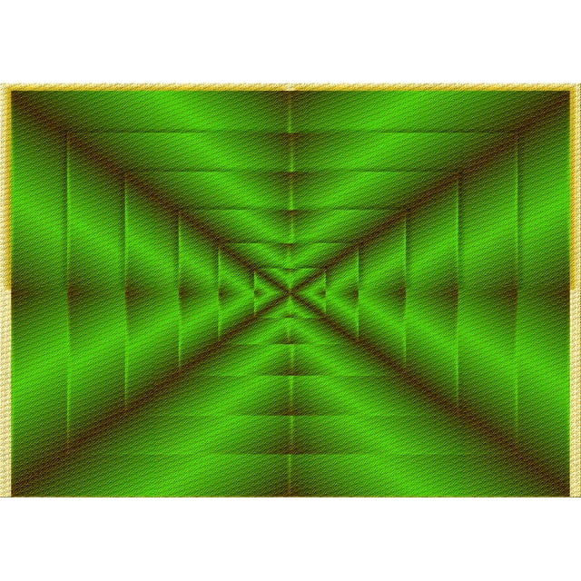 Ahgly Company Tapis d'Intérieur Lavables en Machine Rectangle Transitionnel Vert Pois, 8' x 12'