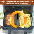 thumbnail image 4 of 2pcs silicone air fryer liners for ninja foodi dual dz201, non-stick air fryer basket accessories, reusable liners fits 8 qt, 4 of 6