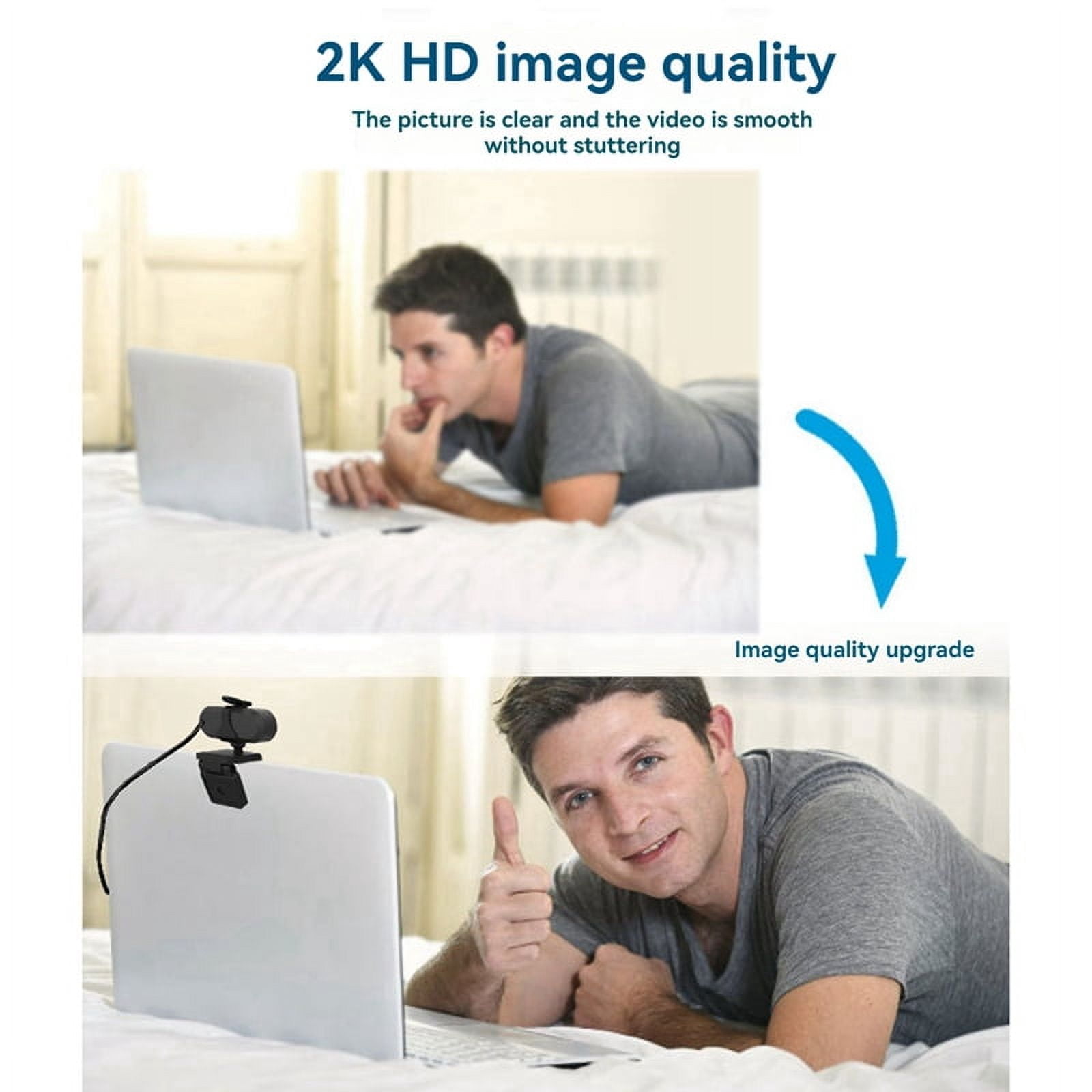 HD1080P Webcam with Privacy Cover and Built-in Microphone Plug and Play for Laptop/Desktop, Video Conferencing
