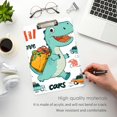 thumbnail image 5 of ALAZA Plastic Clipboard A4 Letter Size Decorative Clipboards for Students Women Men 9" x 12.5" Dinosaur with Backpack, 5 of 6