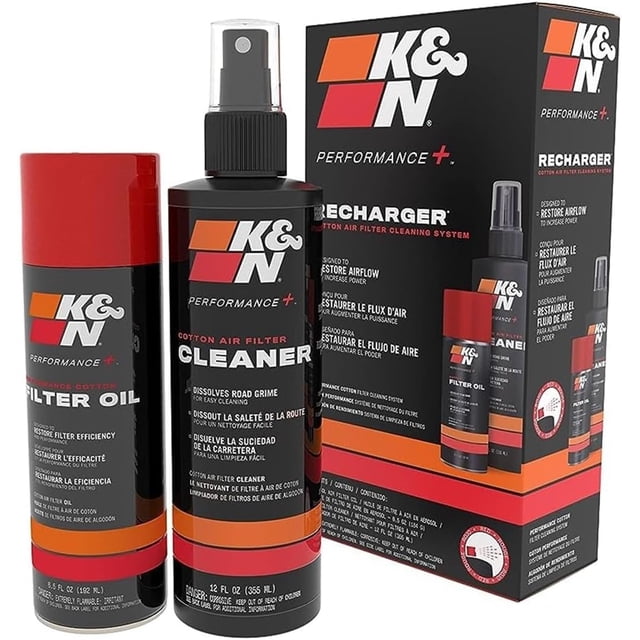 Kit de limpieza de filtros de aire K&N, limpiador en aerosol y aceite