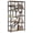 Light Brown Black, variant on Fnova 68.8" 9 - Tier Industrial Bookshelf, Rustic Metal - Wood Storage Rack for Living Room/Office/Kitchen, Freestanding Tall Compact Corner Organizer