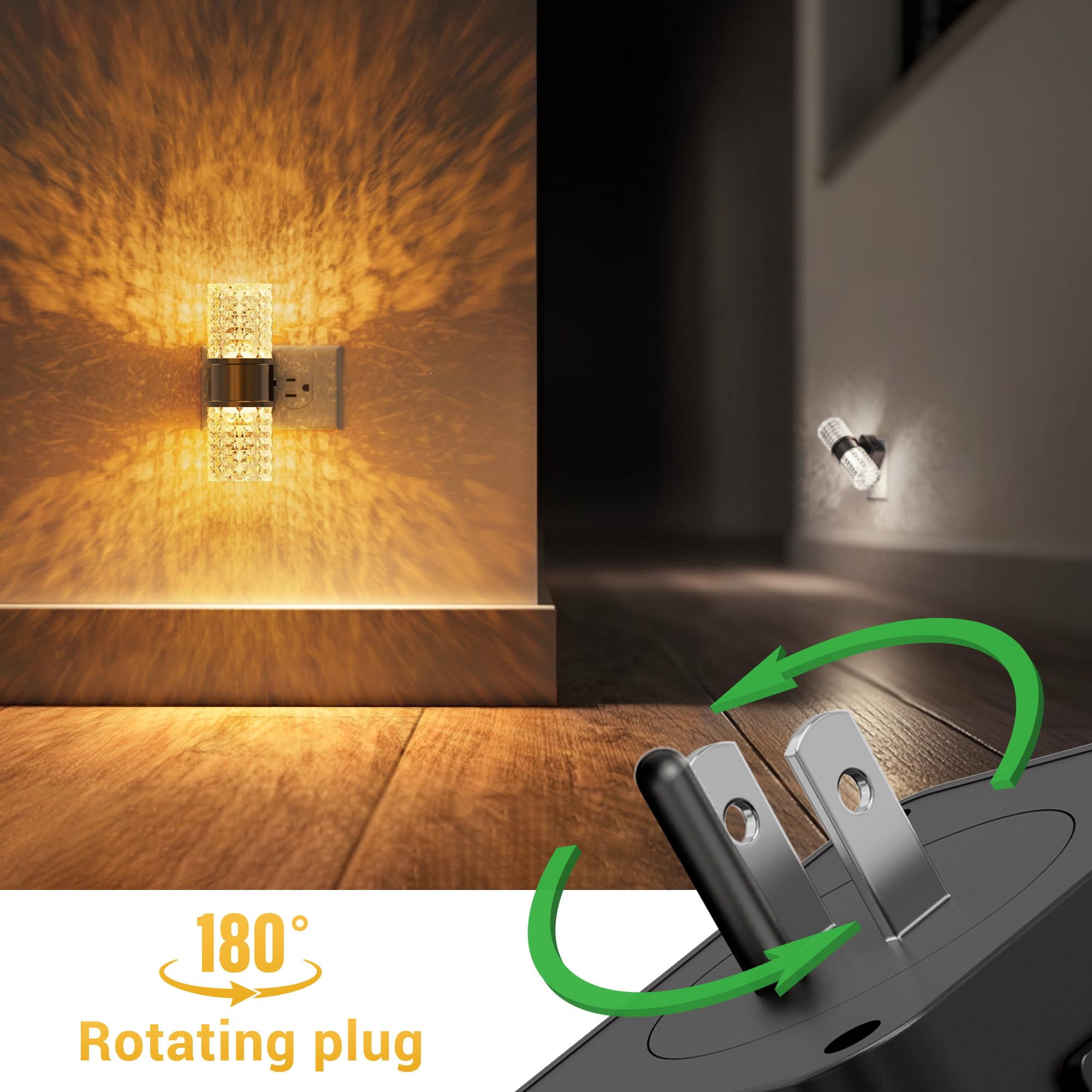 Night Light Modern Lights Plug Into Wall  Amber-3000k-5000k Adjustable Color Temperature Night-light Dimmable Nightlights With Dusk To Dawn Sensor For Rooms Bathroom Hallway