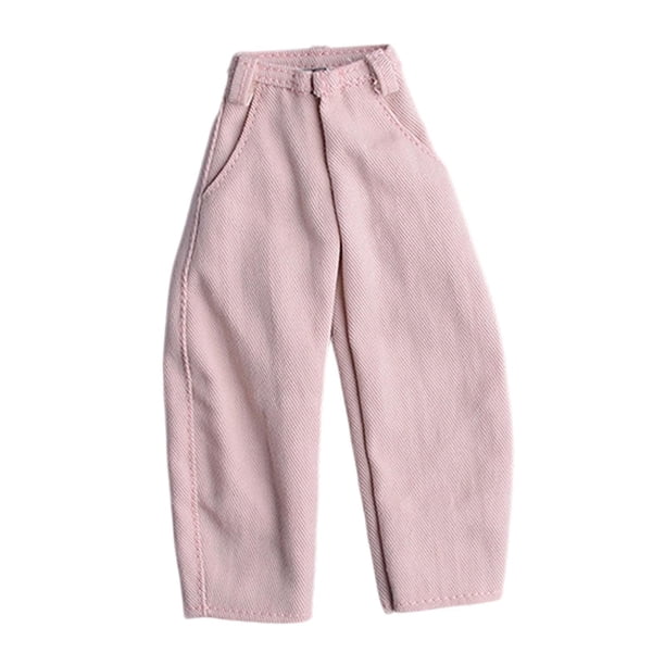 Figuras de acción 1/12 Jeans 6 pulgadas Figura masculina Pantalones Modelo Disfraz DIY rosa