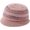 Pink, variant on Bucket Hat for Women Knitted Plush Fisherman Hat Ear Protection Warm Bowler Hat Fashion Color Block Arrow Design