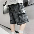 thumbnail image 3 of Toddler Baby Boys Elastic Waist Jeans shorts, Toddler Baby Casual Shorts, 3 of 5