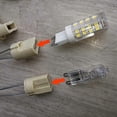 thumbnail image 4 of 10 Pieces G9 Lamp Holder, G9 Ceramic Base Socket with 150mm Teflon Wire for G9 LED Halogen Light Bulbs Home, 4 of 5