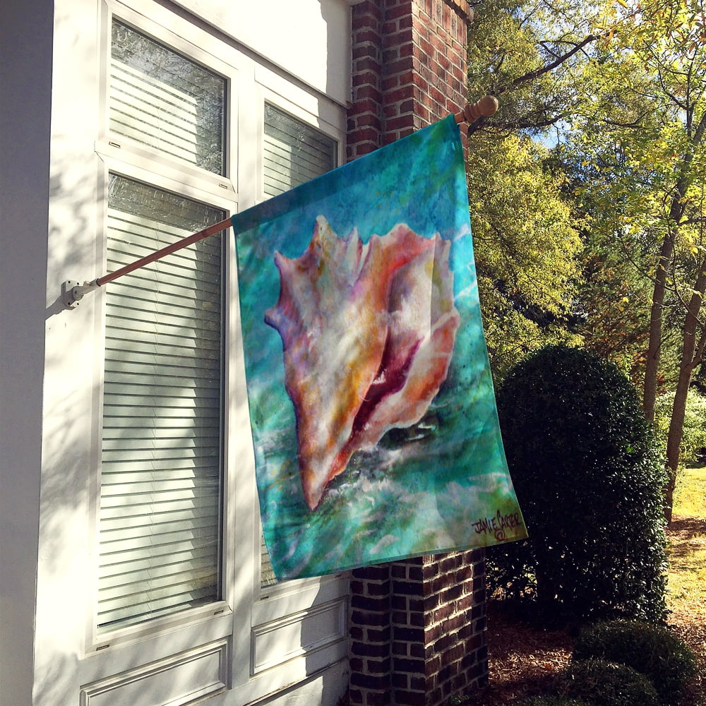 Carolines Treasures PJC1036CHF The Jewel of the Sea Shell Flag Canvas House Size  Large multicolor