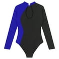 thumbnail image 5 of Alvivi Women Sparkle Long Sleeve Gymnastics Leotard Figure Ice Skating Bodysuit, 5 of 7
