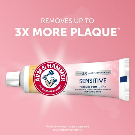 ARM & HAMMER Sensitive Teeth & Gums Toothpaste, Refreshing Mint- Fluoride Toothpaste