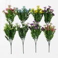 thumbnail image 7 of Clearance Artificial flowers under $1,Artificial Daisies Flowers Silk Cemetery Flower Plastic Memorial Bouquet For Hanging Window Box Home Table Centerpieces Decor, 7 of 7