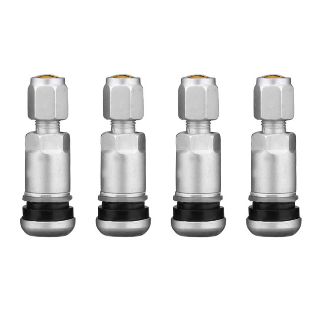 Vástagos Válvula Neumático Sin Cámara para Coche Aire Aluminio (plateado) 4 Uds.