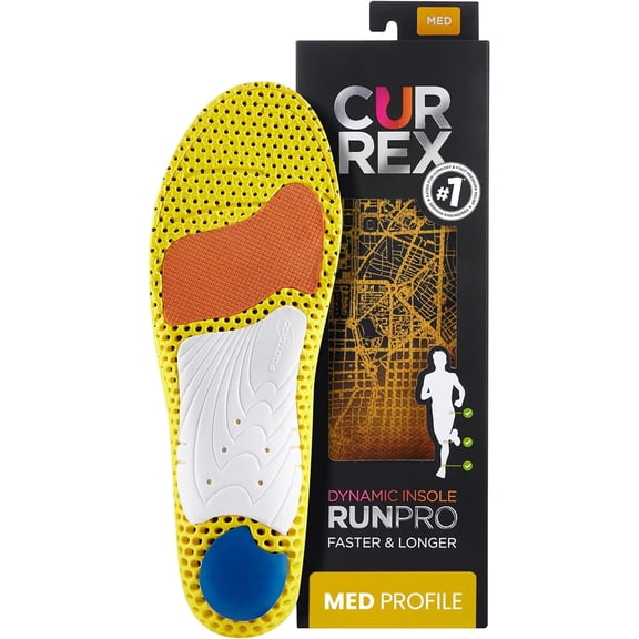 CURREX Unisex RUNPRO� Medium Profile Insoles for Running Shoes Orange - 2012-18