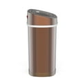 thumbnail image 3 of Nine Stars Automatic Bathroom Trash Can, 4 Gallon Stainless Steel, Motion Sensor Hands-Free Soft-Close Lid Garbage Bin, Gold, 3 of 6