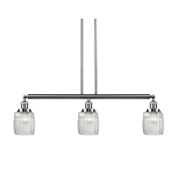 Innovations Lighting 213-S Colton Colton 3 Light 38" Wide Linear Chandelier - Brushed