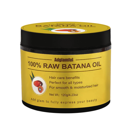 Adglamful 100% Raw Unrefined Batana Oil for Hair Retention, Moisturizing & Strengthening - 120g (4.23oz) - Natural Hair Care Treatment