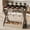 Brown, variant on RIAFUN HDPE Countertop Wine Rack - 4-Bottle & 6-Glass Holder with Cork Storage, Stylish & Durable for Kitchen Island, Bar, Dining Table, Gray